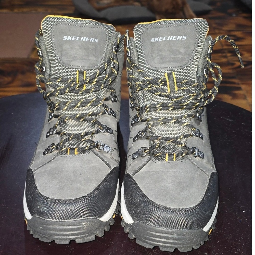 Skechers Selmen Enid Mens Hiking Boots Charcoal Gray Extra Wide Fit 204642WW 11